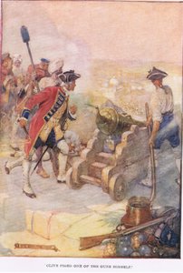 Clive feuerte selbst eine der Kanonen ab von Joseph Ratcliffe Skelton