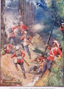 Die Briten stürmten unter Kriegsgeschrei die Bresche von Joseph Ratcliffe Skelton