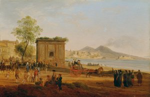 Der Golf von Neapel mit Szenen aus dem Volksleben von Joseph Rebell
