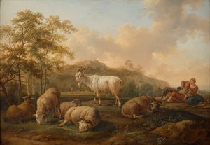 Landschaft mit weidendem Vieh von Joseph Roos d. Ä.