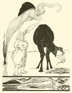 Der Dschinn, der für alle Wüsten verantwortlich ist (Gravur) von Joseph Rudyard (after) Kipling