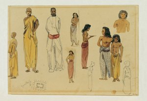 Singhalesische Priester auf Ceylon