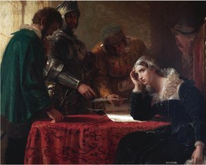 Die Abdankung von Maria Stuart, Königin von Schottland von Joseph Severn