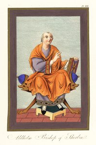 Aldhelm, Bischof von Sherborn c.639-709 (Gravur) von Joseph Strutt