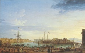 Blick auf den Hafen von Dieppe