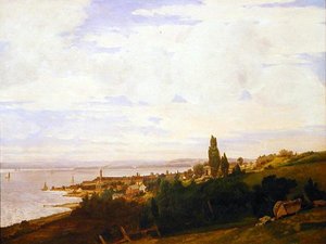 Blick auf den Hudson bei Sing Sing, New York, späte 1840er Jahre