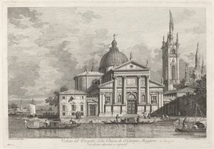 Ansicht der Fassade der Kirche S. Giorgio Maggiore
