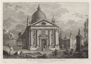 Ansicht der Kirche des Heiligen Rosenkranzes, genannt der Jesuiten von Joseph Wagner after Canaletto
