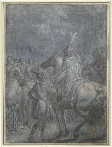 Heerführer zu Pferd mit anderen Reitern (Serie) von Joseph Werner