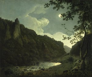 Dovedale im Mondlicht von Joseph Wright of Derby