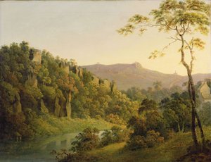 Blick in Matlock Dale, Blick auf den Black Rock Escarpment, ca. 1780-85