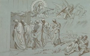Gott ruft Noah und seine Familie in die Arche, 1827