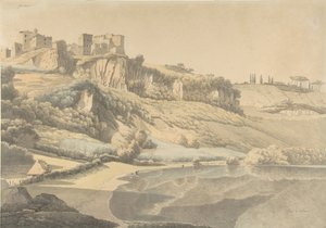 Genzano und der Nemisee, frühes 19. Jahrhundert