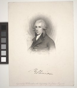 Richard Brinsley Sheridan, graviert von W. Read (1824-1837) von Joshua (after) Reynolds