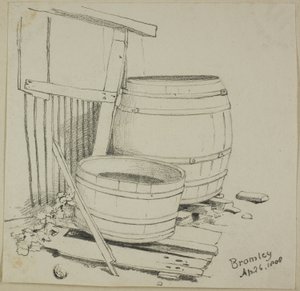 Waschzuber und Fass von Joshua Cristall