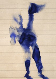 Abstrakter blauer Tintenfleck