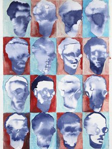 Abstrakte Gesichter Gitter von Joshua Hoskins
