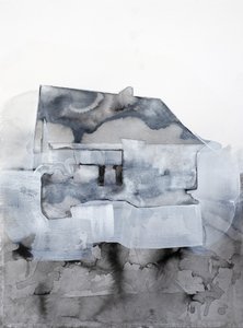 Abstraktes graues Haus