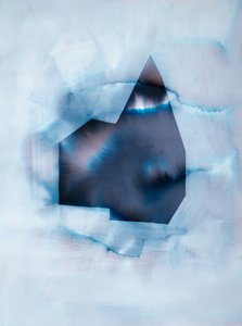 Abstrakter Indigo Berg von Joshua Hoskins