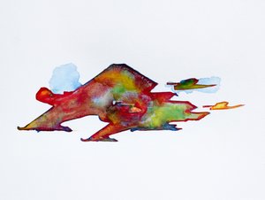 Lebendiger abstrakter Fluss von Joshua Hoskins