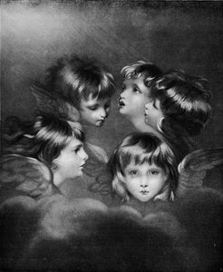 Ein Kinderporträt in verschiedenen Ansichten: Engelsköpfe, um 1786, 1911