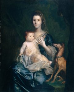 Jane Hamilton, Ehefrau des 9. Lord Cathcart, und ihre Tochter Jane, spätere Herzogin von Atholl von Joshua Reynolds
