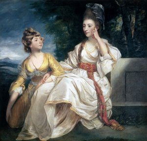 Mrs. Thrale und ihre Tochter Hester (Queeney) 1777-78 von Joshua Reynolds