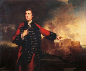 Porträt des britischen Generals William Keppel beim Sturm auf Morro Castle, Gemälde von Joshua Reynolds (1723-1792) von Joshua Reynolds