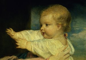 Porträt von Caroline, Herzogin von Marlborough mit ihrer Tochter Lady Caroline Spencer, Detail