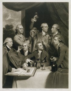 Sir William Hamilton (1730-1803) mit anderen Kennern, Treffen der Society of Dilettanti