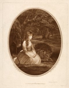 Miss Elizabeth Beauclerc als Una, graviert von Thomas Watson (1748-81) von Joshua after Reynolds