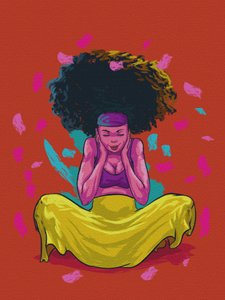 Lebhafte Afro-Gelassenheit von Joshua msonthe
