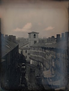 Blick die Brattle Street hinunter vom Southworth & Hawes Studio in der 5 12 Tremont Row, Boston, 1855. Schöpfer: Josiah Johnson Hawes, Albert Sands Southworth