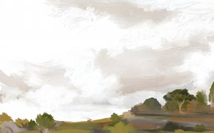Ruhige impressionistische Landschaft