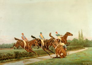 Pferde und Jockeys, 20. Jahrhundert von Josse Photo