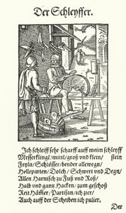 Der Messerschleifer (Stich) von Jost (after) Amman