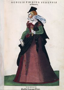 Sienesische Adlige. Aus Habitus praecipuorum popularum