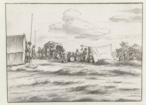 Ansicht eines Lagers der Armee von Wilhelm III. bei Leuven