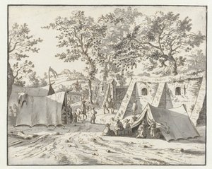 Ansicht eines Lagers der Armee von Wilhelm III. bei Leuven von Josua de Grave