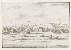 Ansicht eines Lagers der Armee von Wilhelm III. in der Nähe von Leuven