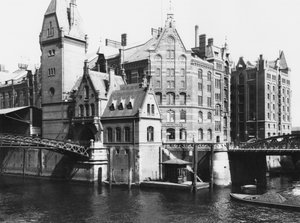 Ansicht der Speicherstadt Hamburg, ca. 1910