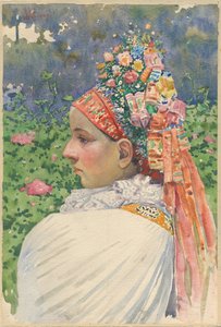 Slowakische Braut von Joza Uprka (1861-1940) von Joža Uprka