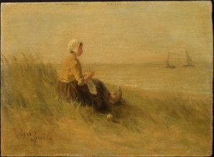 Frau am Ufer von Jozef Israëls
