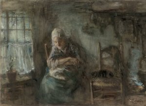 Alte Fischerfrau von Jozef Israëls