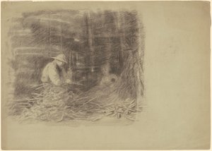 Bauern beim Maisdreschen [recto] von Jr. Enoch Wood Perry