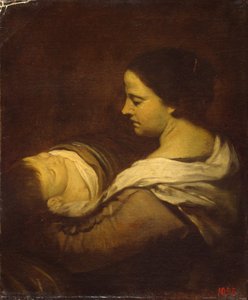 Frau mit schlafendem Kind, ca. 1660 von Juan Bautista Martinez Del Mazo
