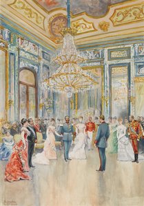 Die Hochzeit von Louis Ferdinand von Wittelsbach, Prinz von Bayern, und der Infantin Maria de la Paz von Spanien