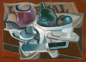 Obstschale und Glas