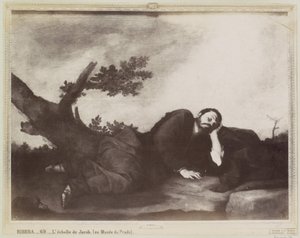 Fotoreproduktion eines Gemäldes von Jusepe Ribera, darstellend den Traum von Jakob von Juan Laurent