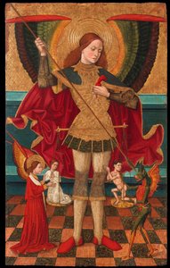 Der Erzengel Michael wiegt die Seelen der Toten von Juan de la Abadía